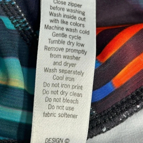 Athleta  leggings size small ,multicolor stripes with abstract geometric,gym,EC - Picture 9 of 16